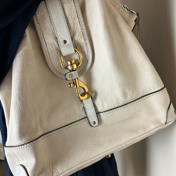 Chloe’ vintage leather ivory handbag